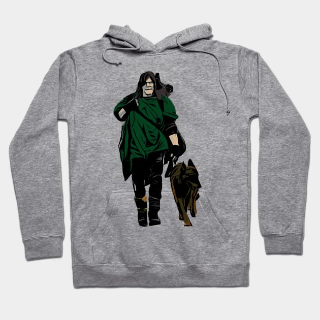 daryl dixen and dog Hoodie by RetroScribbles